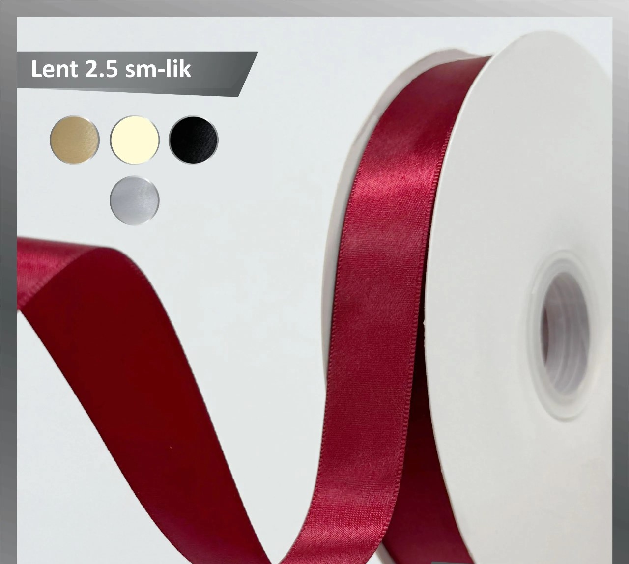 Lent (eni 2.5 sm) + üzərində birrəngli çapla