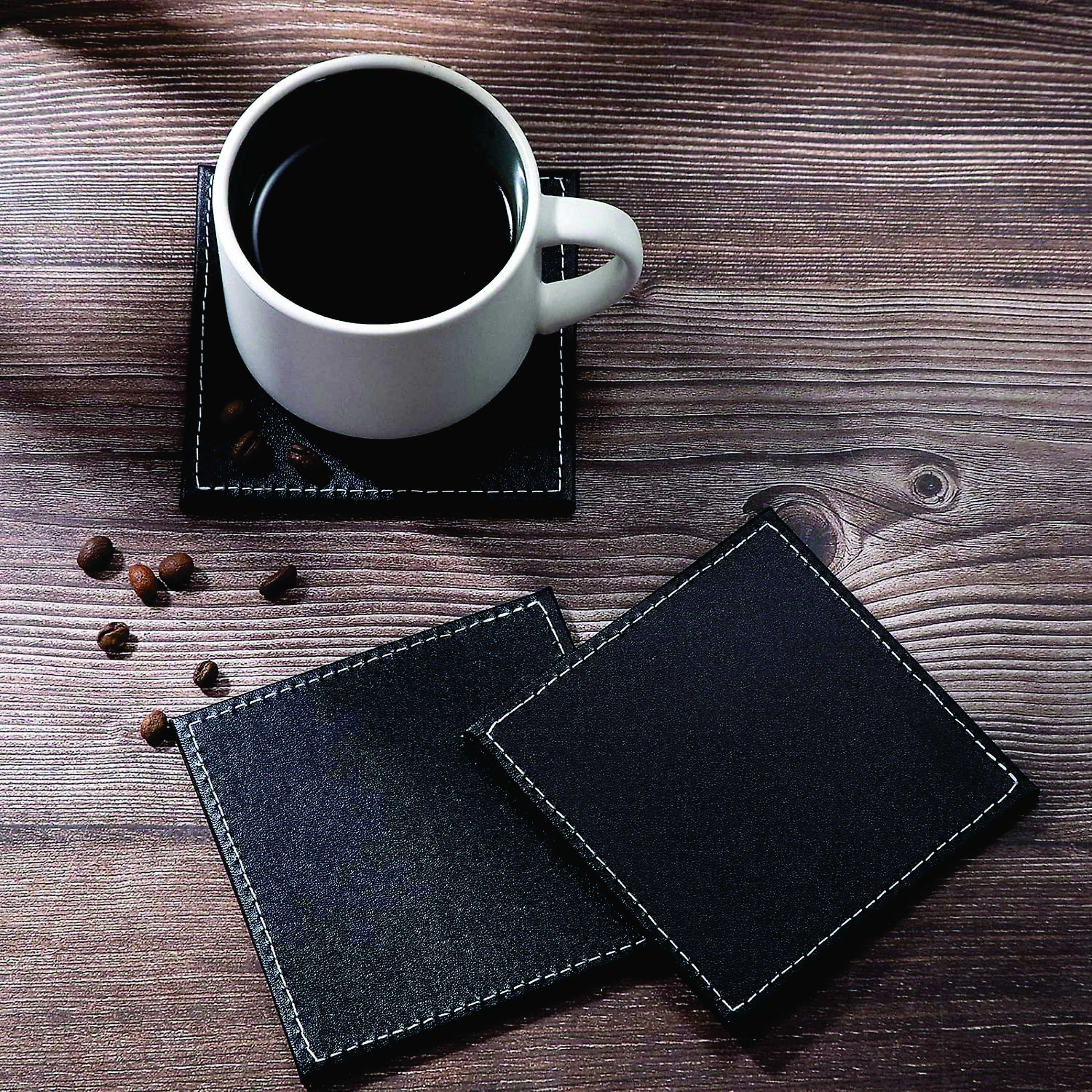 Dəri fincan altlığı kvadrat