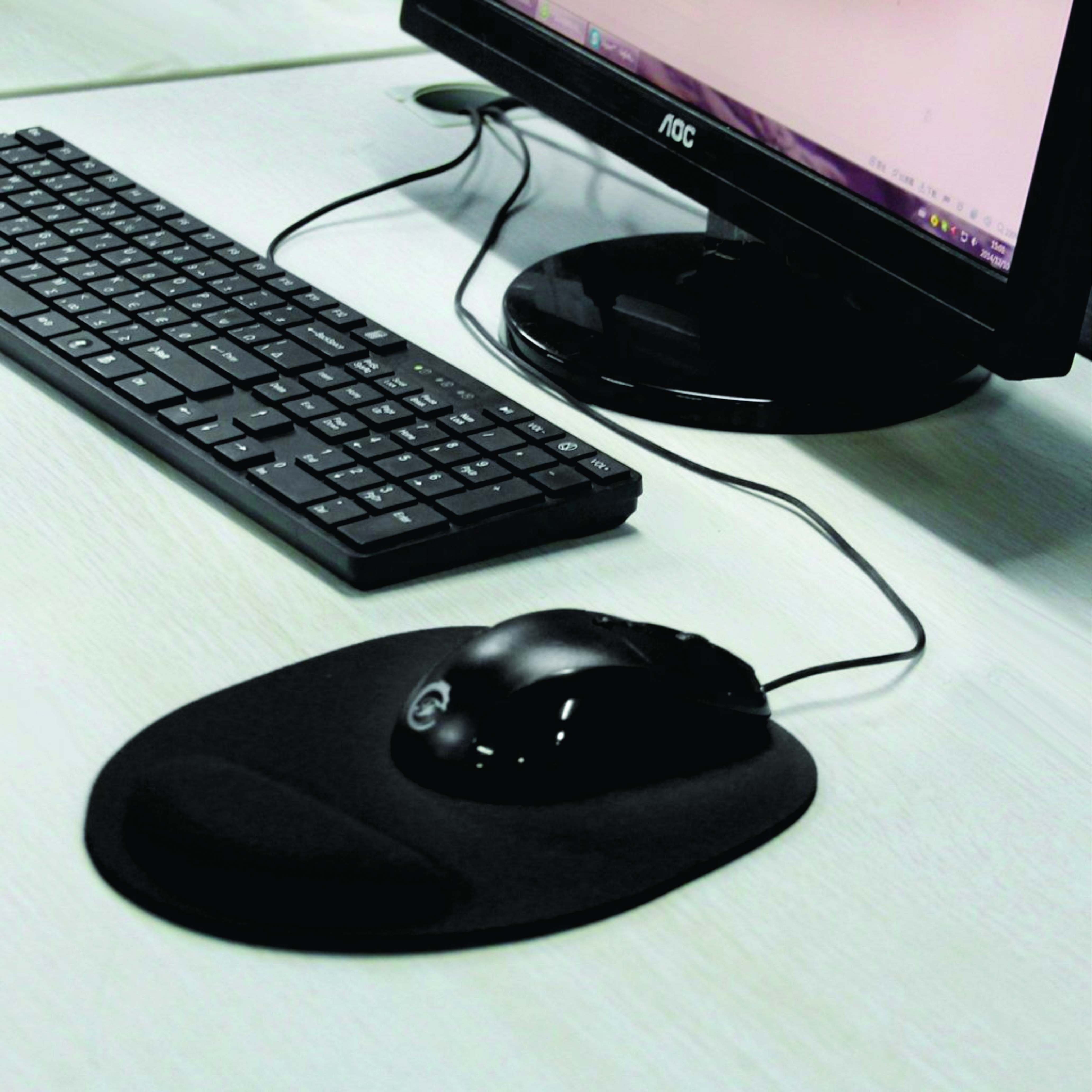 Mouse altlığı dəri (biləkli)