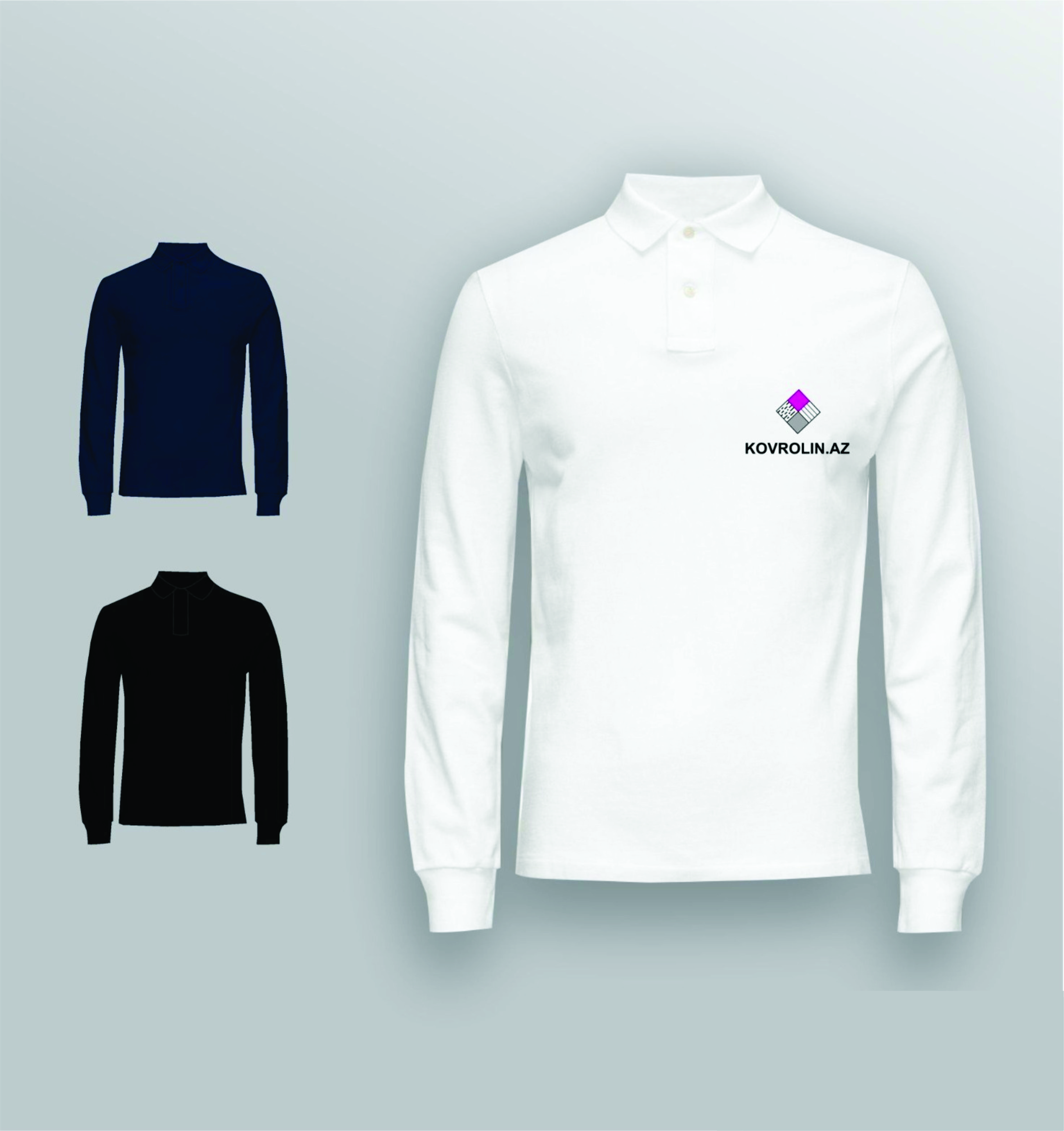 Köynək polo uzunqol (rəngli çapla)