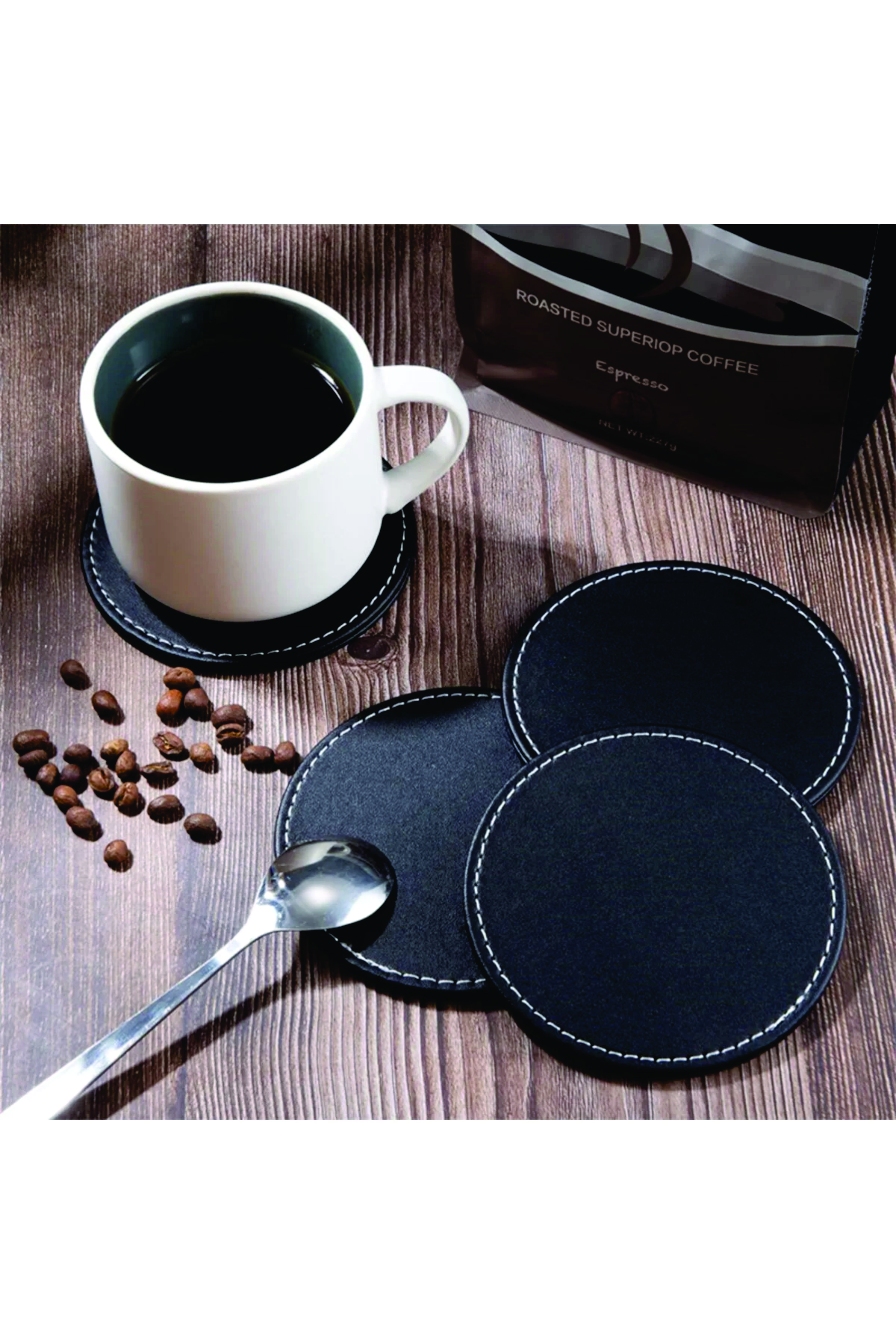 Dəri fincan altlığı dairəvi